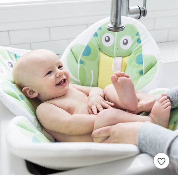 Blooming Bath Pond Pals Baby Bath Cushion - Frog: Fits Inside Kitchen Sink, Maximum Weight Capacity 25 lbs
