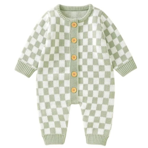 Checkerboard Sweater Onesie – The Ollie Bee