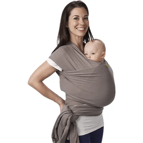 Boba Baby Wrap Carrier Newborn to Toddler - Stretchy Baby Wraps Carrier - Baby Sling - Hands-Free Baby Carrier Wrap - Baby Carrier Sling - Baby Carrier Newborn to Toddler 7-35 lbs (Grey)
