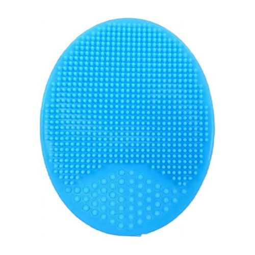 Face Scrubber Soft Silicone Facial Cleansing Brush Pore Blackhead Removing Exfoliating Scrub for All Kinds of Skin Deep, Blue, ZHENYEMEI