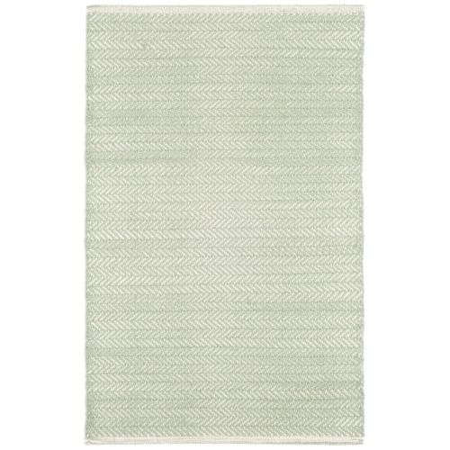 6x9’ Herringbone Ocean Handwoven Cotton Rug | Dash & Albert by Annie Selke