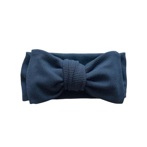 Ribbed Bow, Stone Blue