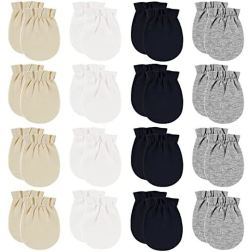 ONESING 16-20 Pairs Baby Mittens Newborn Mittens No Scratch 0-6 Months Warm Mittens for Newborn Baby Boys Girls