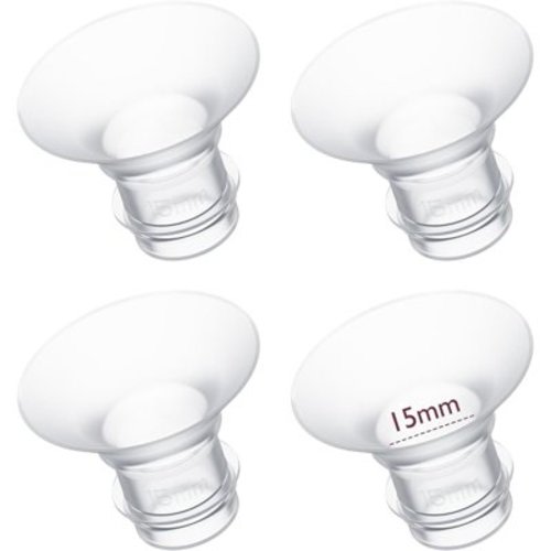 Momcozy Flange Insert 15/17/19/21mm Compatible with 24mm Flange/Shield of Most Pumps, Insert for Momcozy/Medela/Elvie/Spectra, Bellababy/TSRETE/Willow Breast Pump Replacement Accessories, 4PCS