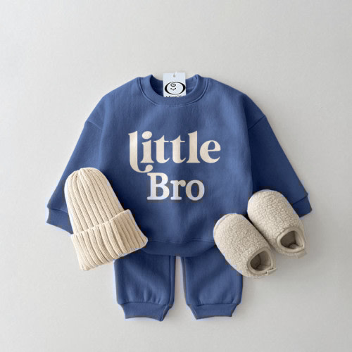 LITTLE BRO Baby Slogan Set