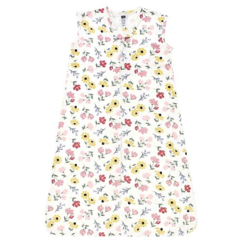 Hudson Baby Infant Girl Cotton Sleeveless Wearable Sleeping Bag, Sack, Blanket, Soft Painted Floral, 6-12 Months