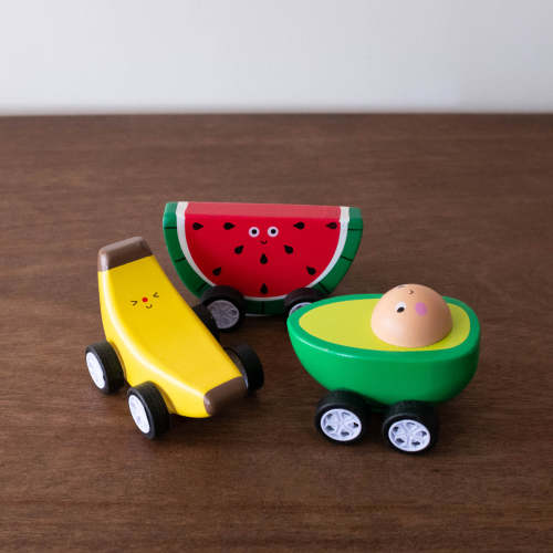 Wooden Fruit-Fun Pullback Cars- 3 Different Styles | Shop Merci Milo