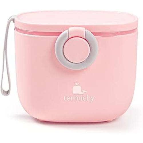 Termichy Baby Formula Dispenser, Portable Milk Powder Dispenser Container with Carry Handle and Scoop for Travel Outdoor Activities with Baby Infant, 8.8OZ, 0.55LB, 250g (Pink)