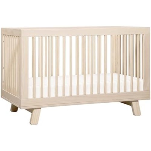 Babyletto Hudson 3-in-1 Convertible Baby Crib - GREENGUARD Gold Certified - Convertible Crib to Toddler Bed and Daybed - Baby Bed with 4 Adjustable Heights - Wooden Crib - Washed Natural