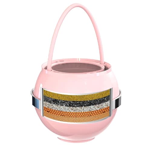 Bath Filter for Tub - Kinder Water Filter for Bathtub, Hard Water Softener to Remove Lead,Chlorine and Fluoride, Improve Skin, Hair and Nails Condition,Pink