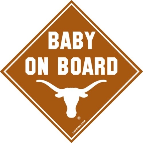 Texas Longhorns "BABY ON BOARD" Car Magnet