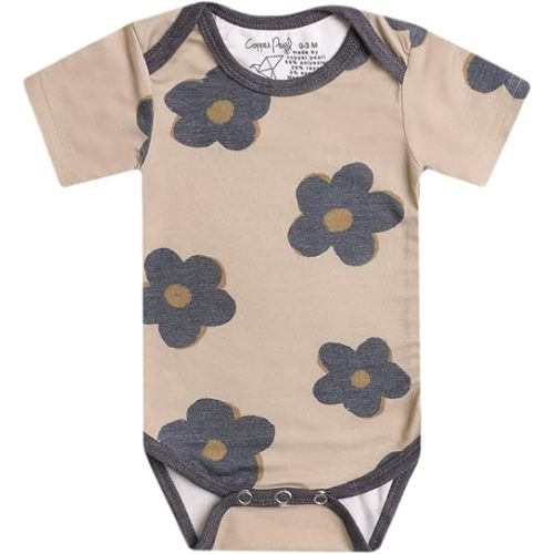 Short Sleeve Bodysuit "Gemma in Tan" by Copper Pearl