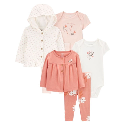 Baby 6-Piece Top, Bodysuits, Pants & Cardigan Set | Carter's