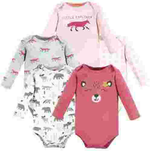 Hudson Baby Cotton Long-Sleeve Bodysuits, 5-Pack, Newborn- 24 Months