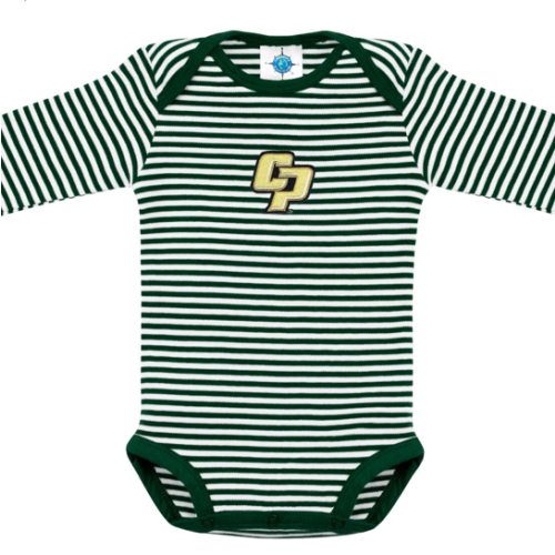 Cal Poly Infant Striped Long Sleeve Bodysuit