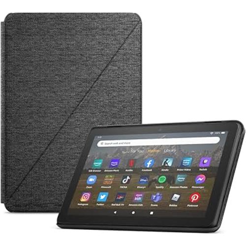 New Amazon Fire HD 8 Tablet (32GB Black, 2024 release) + Standing Cover (Black)