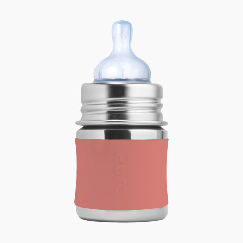 Pura Infant Stainless Steel Bottle - Rose, 5oz
