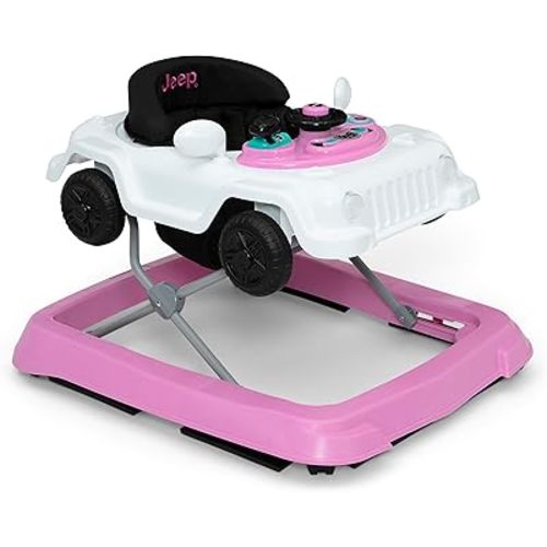Jeep Wrangler Activity Walker by Delta Children, White/Pink