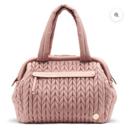 Paige Carryall Diaper Bag - Blush Pink Designer Baby Bag