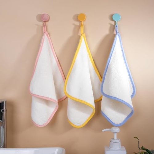 POLYTE Hypoallergenic Gentle Microfiber Baby Washcloth, 10 x 10 in, 6 Pack (White)