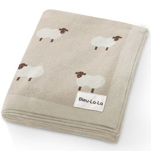 100% Luxury Cotton Knit Swaddle Receiving Blanket For Blanket For Newborn And Infant Boys And Girls - Deer - Mocha - Deer - Mocha