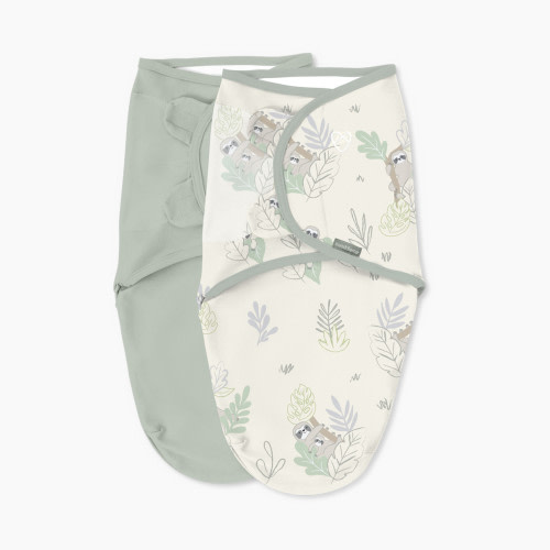 Ingenuity SwaddleMe Original Swaddle (2-Pack) - Peekaboo Sloth, 0-3 M