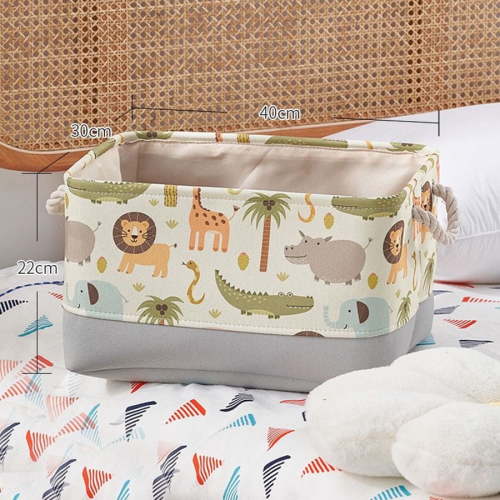 Large Cartoon Lion Laundry Basket Canvas Foldabe Laundry Hamper Kids Storage Bins for Toys,Clothes Baby Nursery Room Organizer