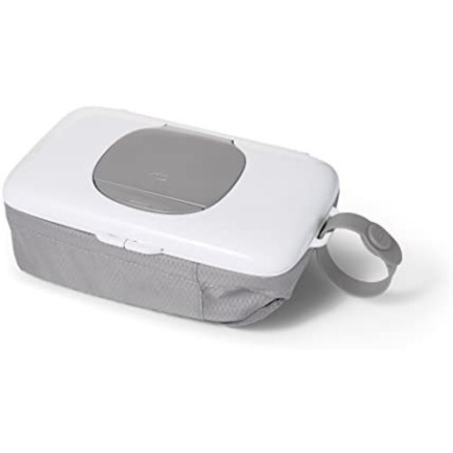 On-The-Go Wipes Dispenser with Diaper Pouch, Gray