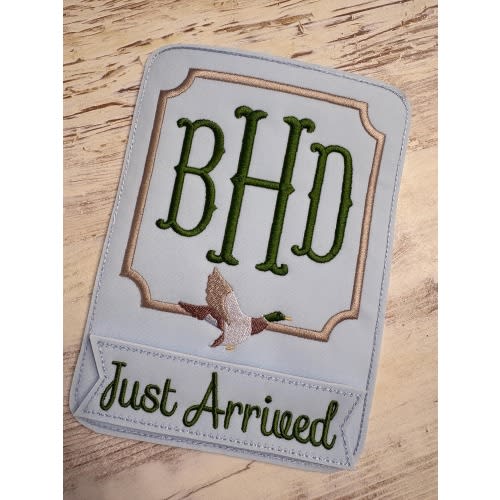 Embroidered Baby Milestone Cards: Monogrammed Newborn Gift