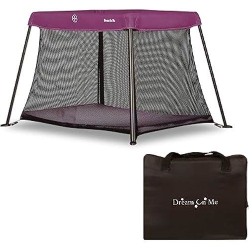 Travel Light Playard in Pink, Lightweight, Portable and Easy to Carry Baby Playard, Indoor and Outdoor - With a Soft and Comfortable Mattress Pad