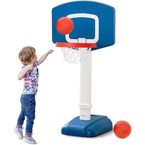 GoSports Tot Shot Toddler Basketball Set - Kids Indoor & Outdoor Toy Hoop with Adjustable Height
