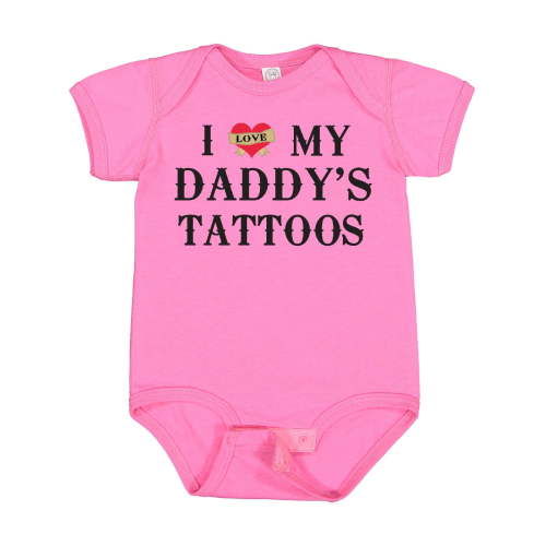 Inktastic I Love My Daddy's Tattoos Boys or Girls Baby Bodysuit