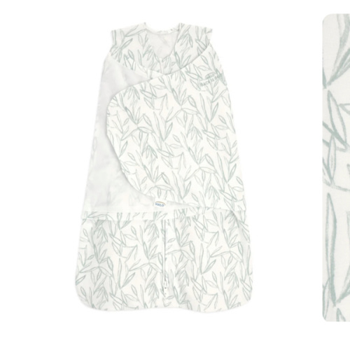 100% Cotton Baby Swaddle Green Leaves | Newborn | HALO US