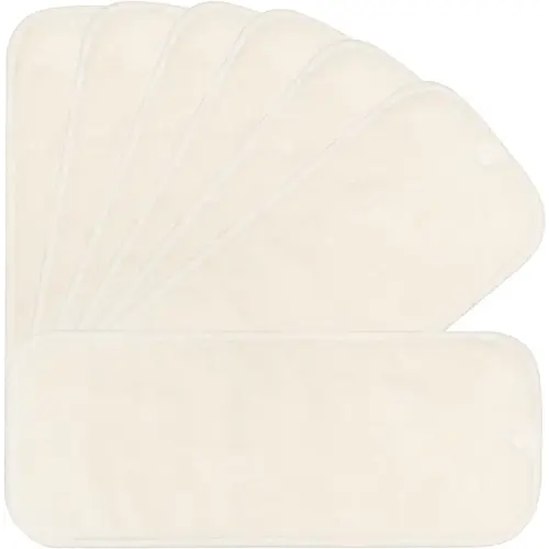 7 Pack Inserts with Snap - Reusable and Absorbent - Perfect for Any Diaper - Nora's Nursery