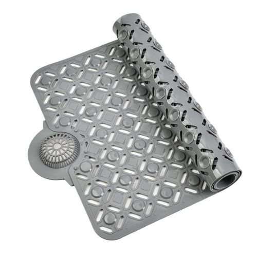 Cameo Non-Slip Bathtub mat, w/Removable Hair Catcher, 35" x 15", Shower Mat with Suction Cups and Water Drain Holes, BPA, LaTeX, Phthalate Free