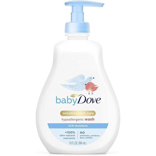 Baby Dove Tip to Toe Wash, Rich Moisture, 13 Ounce Pump (Pack of 2)