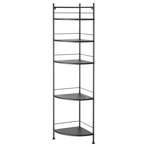 FRÖSJÖN Corner shelf unit - black 13 3/4x61 3/8 "