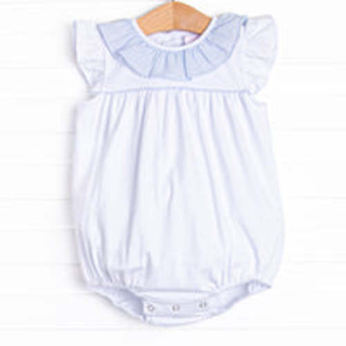 Beauty in Blue Bubble, White – Stitchy Fish