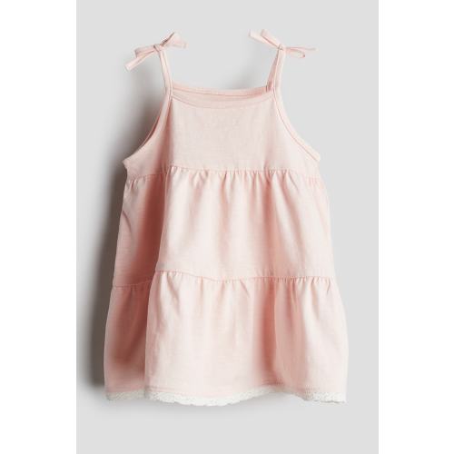 Cotton Jersey Dress with Shoulder Straps