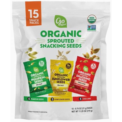 Go Raw Organic Sprouted Snacking Seeds - 15 Pack