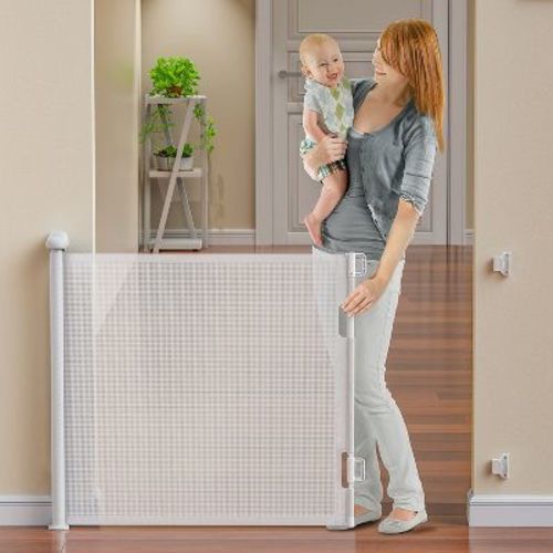 Babybond Retractable Baby Gate For Stair And Doorway,33" Tall, 59" Wide