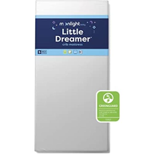 Moonlight Slumber Little Dreamer Crib Mattress - Firm, Dual Sided, Standard Size, Waterproof, 5in.