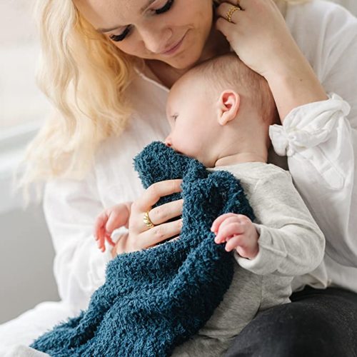 Saranoni Bamboni Luxury Bamboo Baby Blanket (Mini (15"x20"), Nautical Blue)