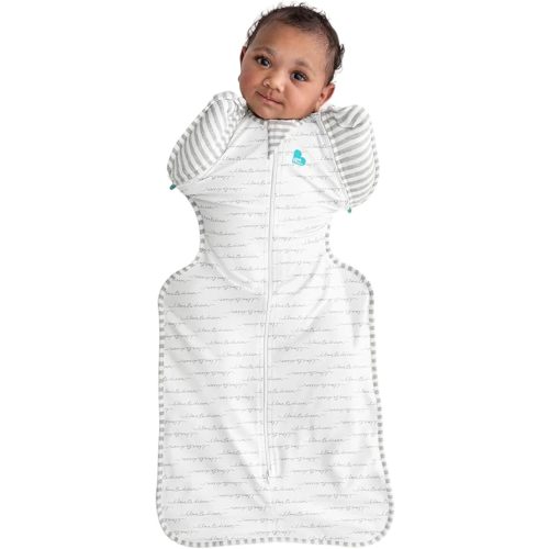 Love to Dream Swaddle Up Transition Swaddle, Patented Zip-Off Wings, Gently Help Baby Transition from Being Swaddled to Arms Free When Showing Signs of Rolling, 1.0 TOG, 19-24 lbs, White
