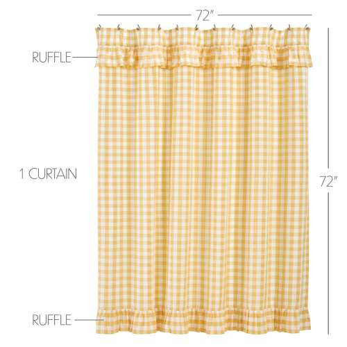 Annie Buffalo Check Ruffled Shower Curtain
