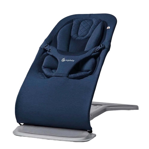 Ergobaby Evolve 3-in-1 Bouncer, Midnight Blue, Knit