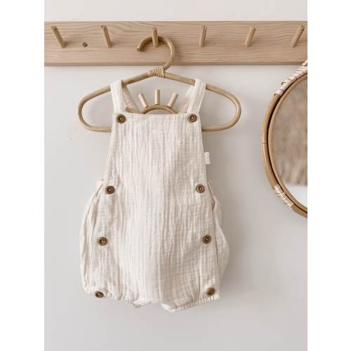 Naturaborn GOTS Certified Organic Muslin Baby Short Romper