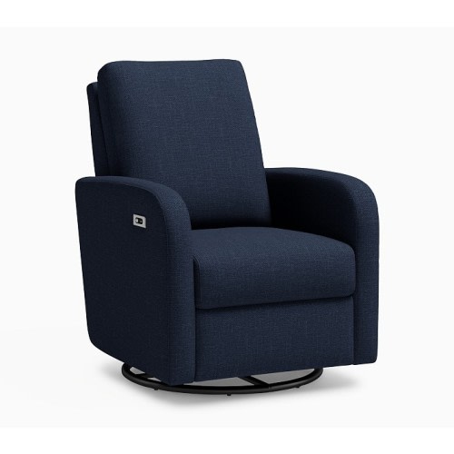 Harper Power Recliner Performance Slub Weave Navy
