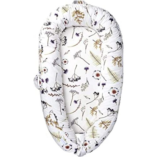Baby Lounger for Newborn Cover - Newborn Lounger for 0-12 Months, Breathable & Portable Infant Lounger - Adjustable Cotton Soft Baby Floor Seat for Travel, Newborn Essentials- Forest