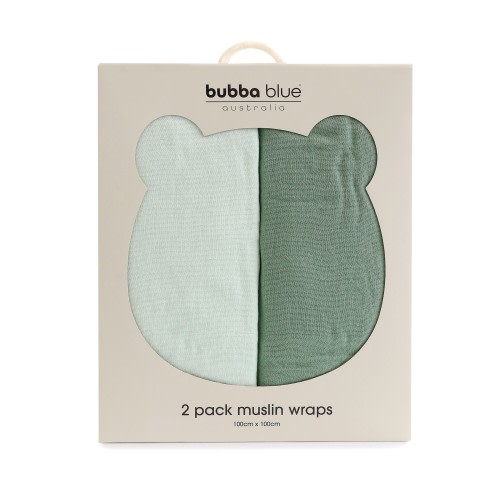 Bubba Blue Sundae Muslin Wrap 2 Pack Greentea
